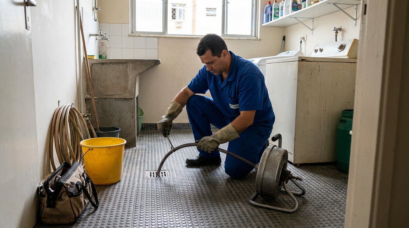 Desentupimento de ralo profissional em Jundiaí‑SP