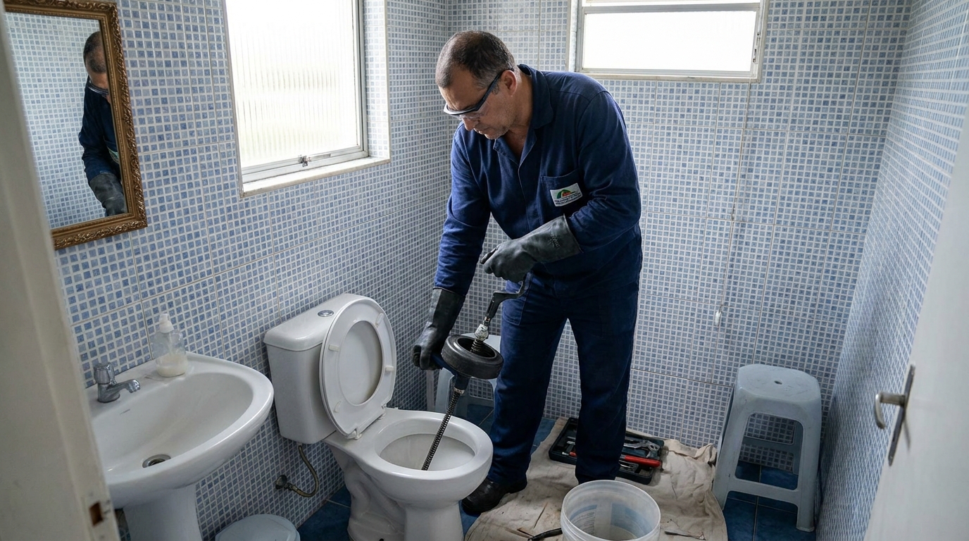 Desentupimento de vaso profissional em Jundiaí‑SP